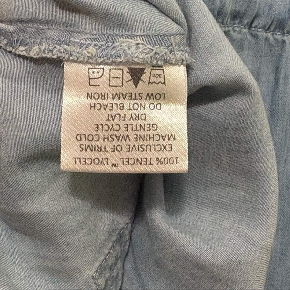 Mud Pie Light Blue Chambray Utility Jacket with Drawstring Size Medium NWT - Picture 6 of 12